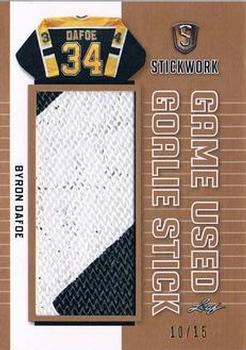 2017-18 Leaf Stickwork - Game-Used Goalie Stick #GGS-03 Byron Dafoe Front