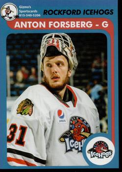 2018-19 Gizmo's Sportscards Rockford IceHogs (AHL) #NNO Anton Forsberg Front