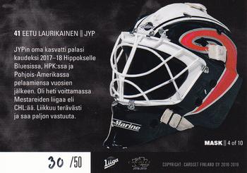 2018-19 Cardset Finland - Masks #50 #MASK4 Eetu Laurikainen Back