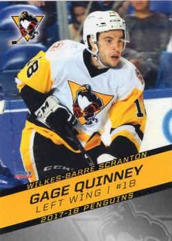 2017-18 Choice Wilkes-Barre/Scranton Penguins (AHL) #12 Gage Quinney Front