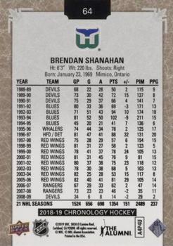 2018-19 Upper Deck Chronology #64 Brendan Shanahan Back