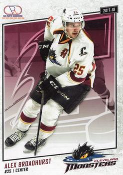 2017-18 Car Parts Warehouse Cleveland Monsters (AHL) #NNO Alex Broadhurst Front