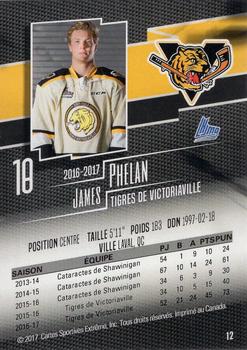 2016-17 Extreme Victoriaville Tigres QMJHL #12 James Phelan Back