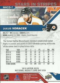 2019 Upper Deck National Hockey Card Day USA #NHCD-7 Jakub Voracek Back