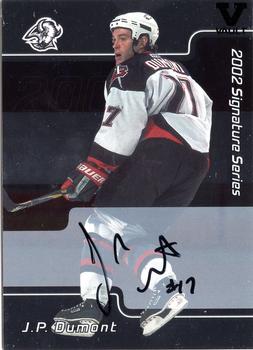 2015-16 In The Game Final Vault - 2001-02 Be a Player Signature Series Autographs (Black Vault Stamp) #4 J.P. Dumont Front