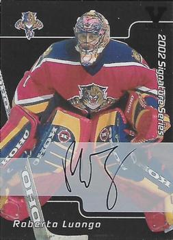 2015-16 In The Game Final Vault - 2001-02 Be a Player Signature Series Autographs (Black Vault Stamp) #12 Roberto Luongo Front