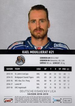 2018-19 Playercards (DEL) #DEL-345 Kael Mouillierat Back