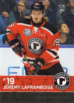 2018-19 Quebec Remparts (QMJHL) #11 Jeremy Laframboise Front