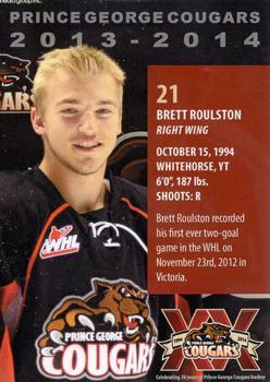 2013-14 Subway Prince George Cougars (WHL) #NNO Brett Roulston Back