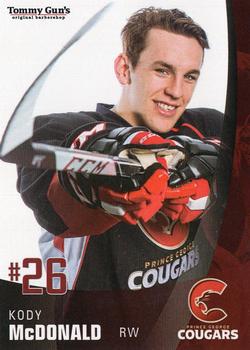2017-18 Tommy Gun's Prince George Cougars (WHL) #21 Kody McDonald Front