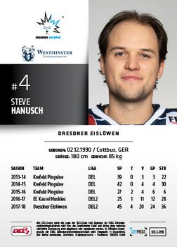 2018-19 Playercards (DEL2) #98 Steve Hanusch Back