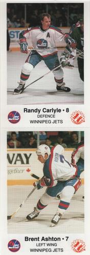 1988-89 Winnipeg Jets Police - Panels #NNO Randy Carlyle / Brent Ashton Front
