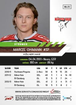 2013-14 Playercards Basic Serie (DEL) #DEL-272 Marcel Ohmann Back