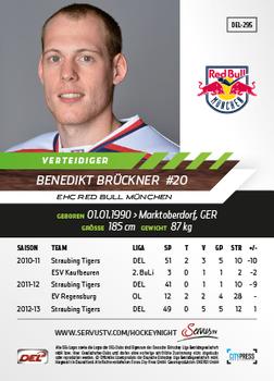 2013-14 Playercards Basic Serie (DEL) #DEL-295 Benedikt Brückner Back