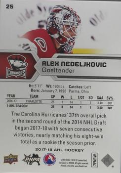 2017-18 Upper Deck AHL - Rainbow Foil #25 Alex Nedeljkovic Back
