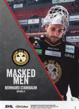 2014-15 SHL Elitset - Masked Men #1 Bernhard Starkbaum Back