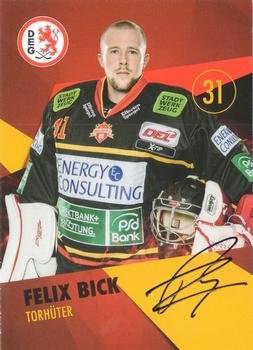 2015-16 Dusseldorfer EG Postcards #NNO Felix Bick Front