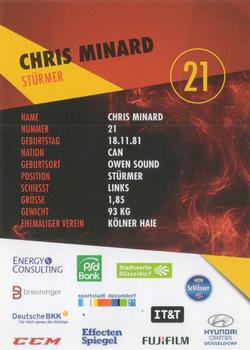 2015-16 Dusseldorfer EG Postcards #NNO Chris Minard Back