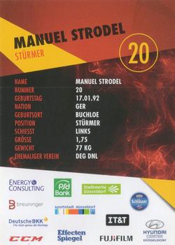 2015-16 Dusseldorfer EG Postcards #NNO Manuel Strodel Back