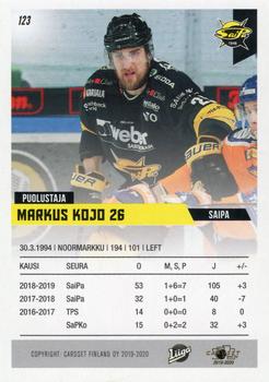 2019-20 Cardset Finland Series 1 #123 Markus Kojo Back