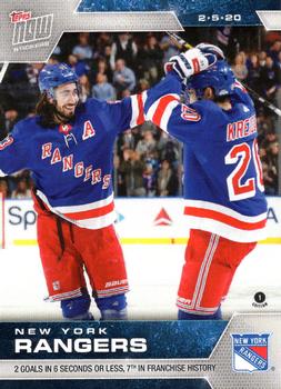 2019-20 Topps Now NHL Stickers #163 New York Rangers Front