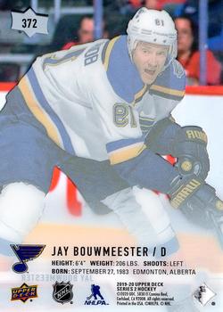 2019-20 Upper Deck - Clear Cut #372 Jay Bouwmeester Back