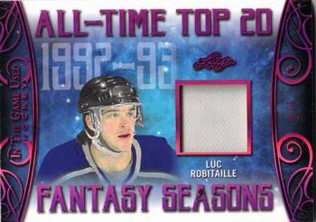 2019-20 Leaf In The Game Used - All-Time Top 20 Fantasy Seasons - Magenta Spectrum Foil #ATFS-10 Luc Robitaille Front
