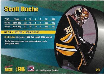 1995 Signature Rookies Draft 96 #23 Scott Roche Back