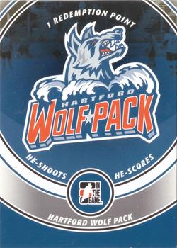 2008-09 In The Game Heroes and Prospects - He Shoots He Scores Redemption Points #NNO Hartford Wolf Pack Front