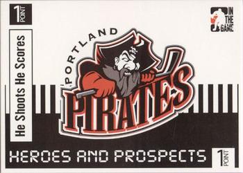 2004-05 In The Game Heroes and Prospects - He Shoots He Scores Redemption Points #NNO Portland Pirates Front
