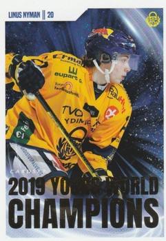 2019-20 Cardset Finland Series 2 - 2019 Young World Champions #10 Linus Nyman Front