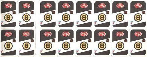 1982-83 Post Cereal - Panels #NNO Boston Bruins Back