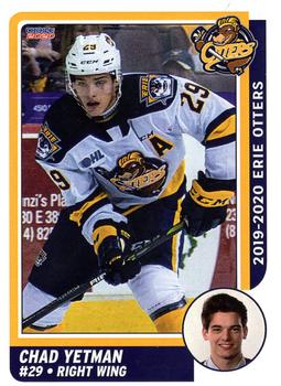 2019-20 Choice Erie Otters (OHL) #25 Chad Yetman Front