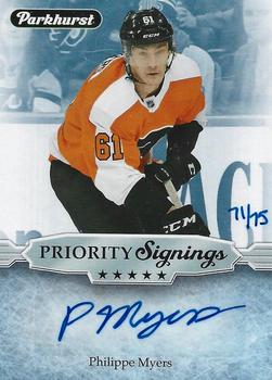 2019 Upper Deck Fall Expo - Parkhurst Priority Signings #PS-PM Philippe Myers Front