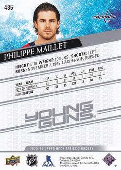 2020-21 Upper Deck #486 Philippe Maillet Back