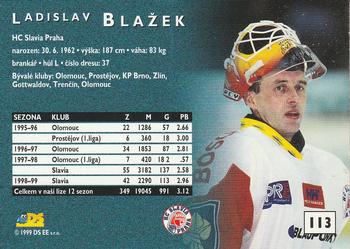 1999-00 Czech DS #113 Ladislav Blazek Back