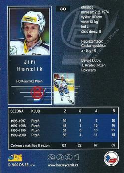 2000-01 Czech DS Extraliga #30 Jiri Hanzlik Back
