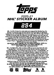 2020-21 Topps NHL Sticker Collection #254 Jonas Brodin Back