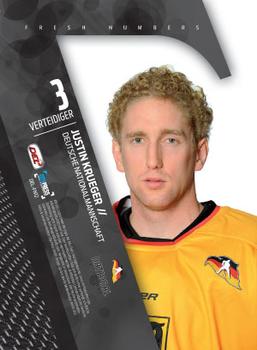 2011-12 Playercards (DEL) - Fresh Numbers #DEL-FN12 Justin Krueger Back