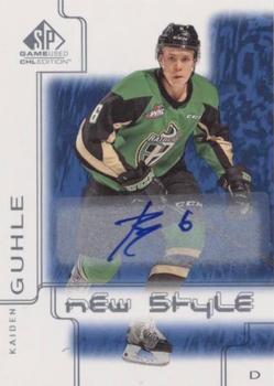 2019-20 SP Game Used CHL - 2000-01 New Style Tribute Blue Autographs #NS-KG Kaiden Guhle Front