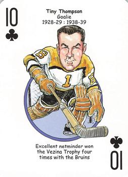 2013 Hero Decks Boston Bruins Hockey Heroes Playing Cards #10♣ Tiny Thompson Front