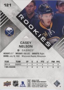 2016-17 SP Game Used - Black Rainbow #121 Casey Nelson Back