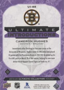 2019-20 Upper Deck Ultimate Collection - Ultimate Introductions Purple #UI-88 Cameron Hughes Back