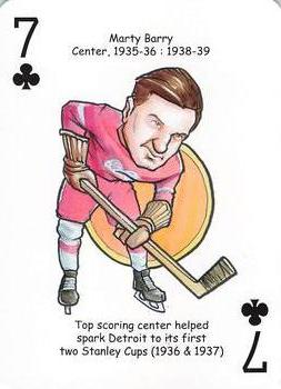 2017 Hero Decks Detroit Red Wings Hockey Heroes Playing Cards #7♣ Marty Barry Front