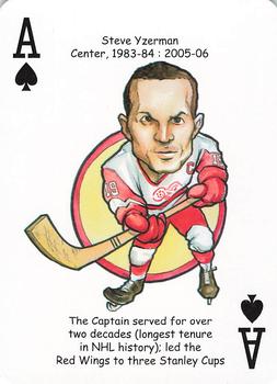 2017 Hero Decks Detroit Red Wings Hockey Heroes Playing Cards #A♠ Steve Yzerman Front
