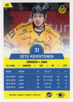 2020-21 Cardset Finland #105 Eetu Koivistoinen Back