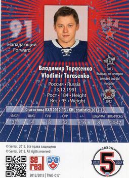 2012-13 Sereal KHL All-Star Game - Two Worlds One Game #TWO-017 Vladimir Tarasenko Back