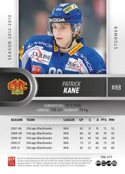 2012-13 Swiss National League #71 Patrick Kane Back