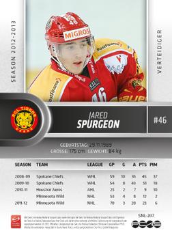 2012-13 Swiss National League #207 Jared Spurgeon Back