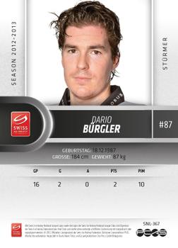 2012-13 Swiss National League #367 Dario Burgler Back